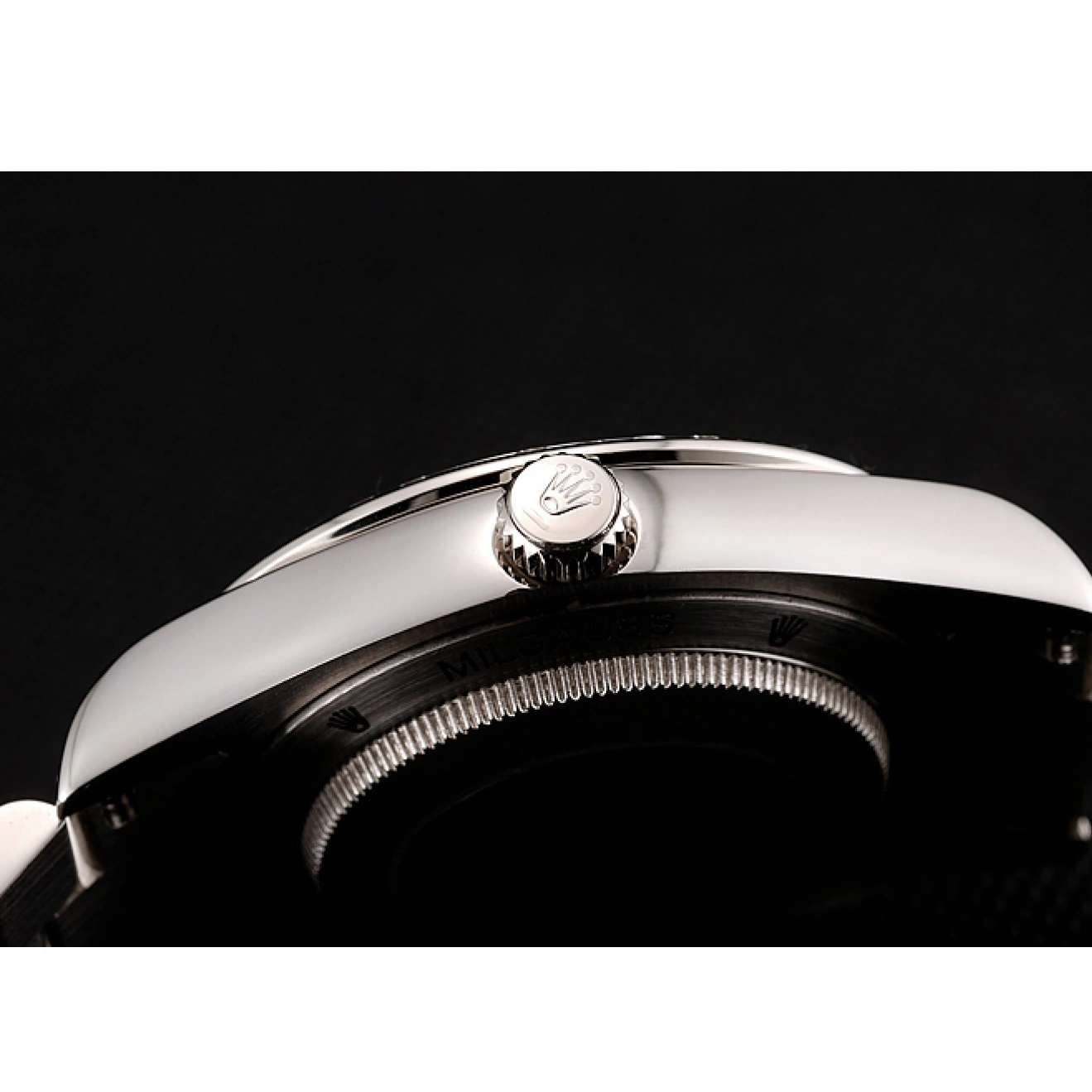 Aaa replica watch Day-Date Bracelet Swiss Stainless Rolex Black Case Diamond Diamond Steel Dial 1453966 Numerals 0522